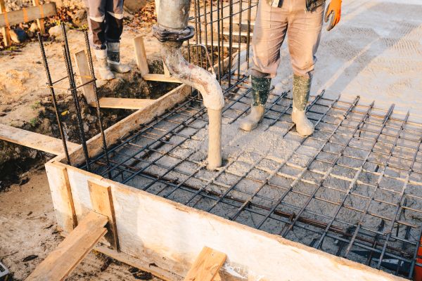 Pole Barn Foundation Pouring in Johnstown